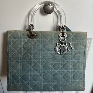 🔥Christian Dior/John Galliano era lady Dior large bag in denim